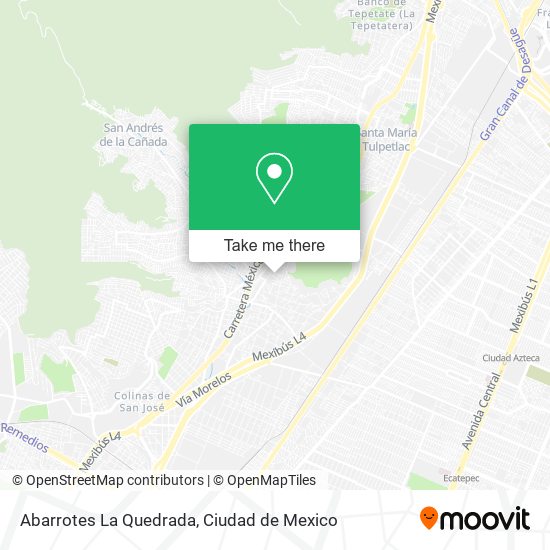 Abarrotes La Quedrada map