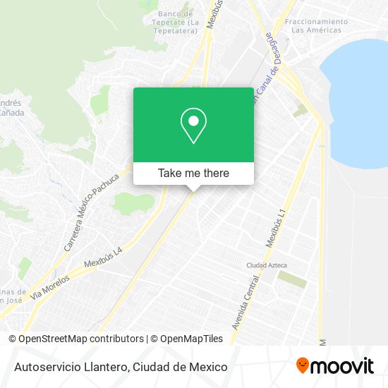 Autoservicio Llantero map