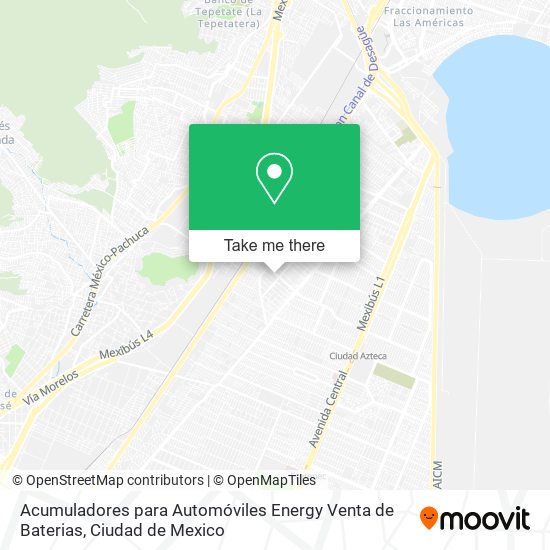 Acumuladores para Automóviles Energy Venta de Baterias map