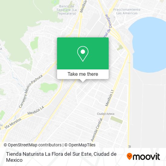 Mapa de Tienda Naturista La Flora del Sur Este