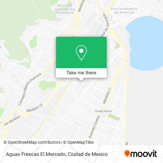 Mapa de Aguas Frescas El Mercado