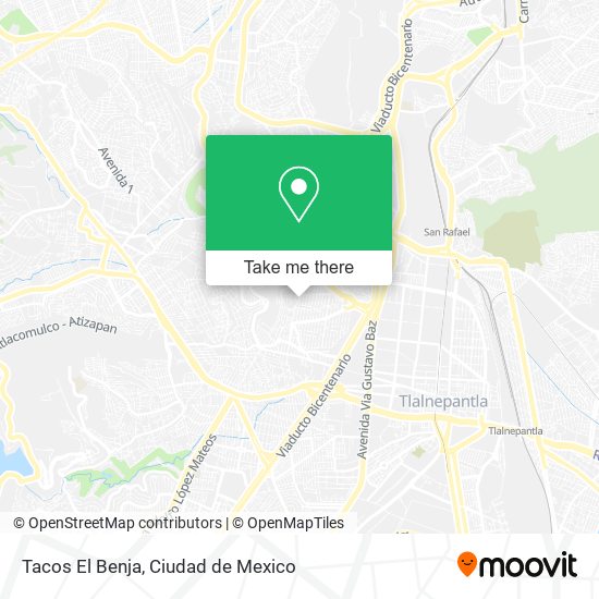 Tacos El Benja map