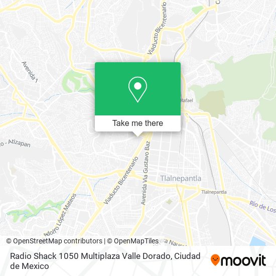 Radio Shack 1050 Multiplaza Valle Dorado map