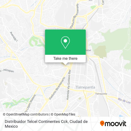 Distribuidor Telcel Continentes Cck map