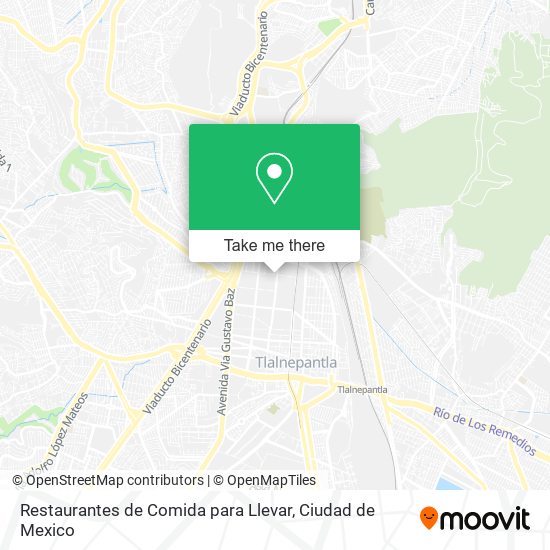 Restaurantes de Comida para Llevar map