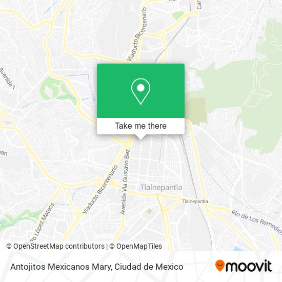 Antojitos Mexicanos Mary map