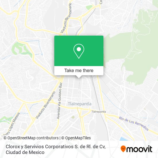 Clorox y Servivios Corporativos S. de Rl. de Cv map