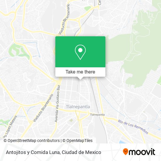 Mapa de Antojitos y Comida Luna
