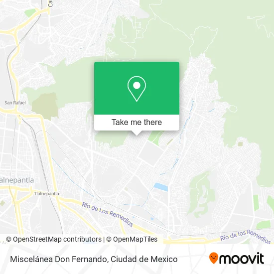 Mapa de Miscelánea Don Fernando