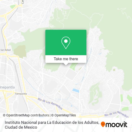 Instituto Nacional para La Educación de los Adultos map
