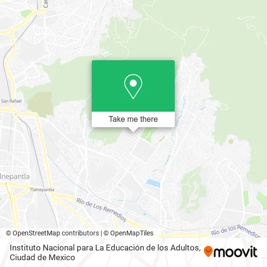 Instituto Nacional para La Educación de los Adultos map