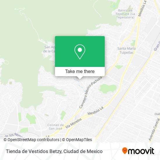 Mapa de Tienda de Vestidos Betzy