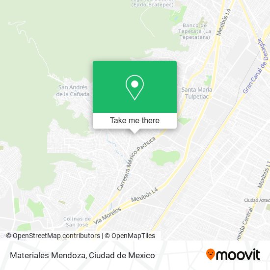 Materiales Mendoza map