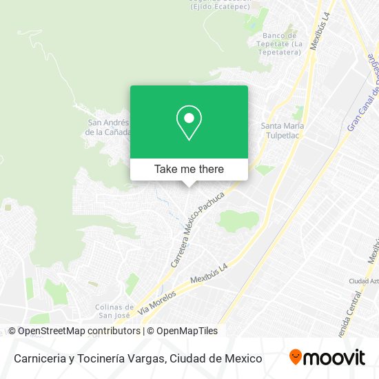 Mapa de Carniceria y Tocinería Vargas