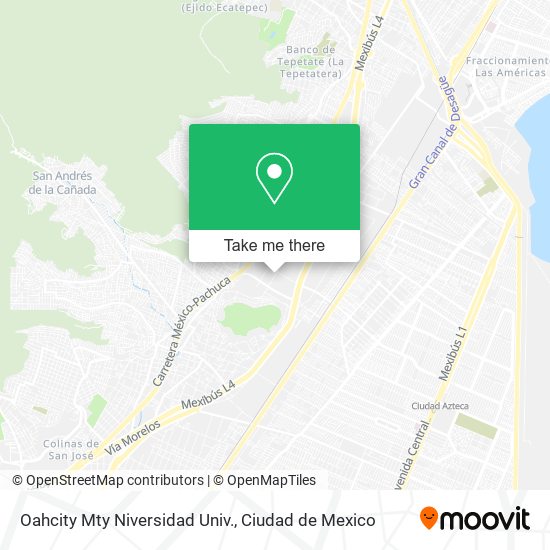 Oahcity Mty Niversidad Univ. map