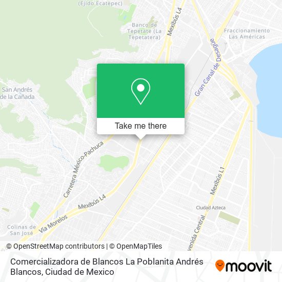 Mapa de Comercializadora de Blancos La Poblanita Andrés Blancos