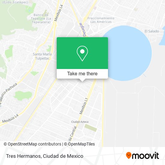 Tres Hermanos map