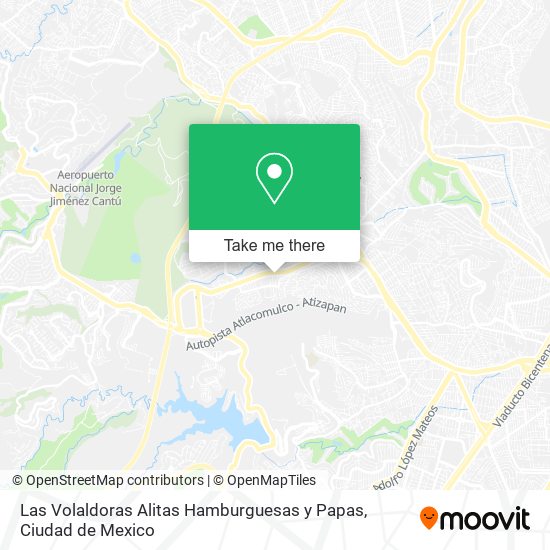 Mapa de Las Volaldoras Alitas Hamburguesas y Papas
