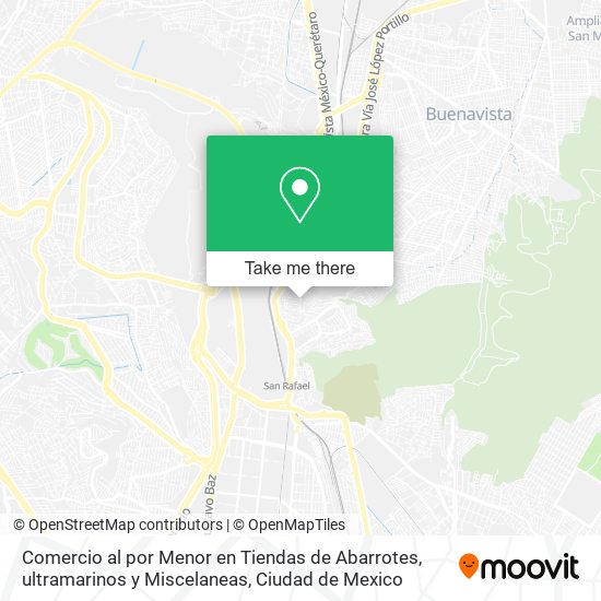 Comercio al por Menor en Tiendas de Abarrotes, ultramarinos y Miscelaneas map