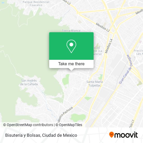 Bisutería y Bolsas map
