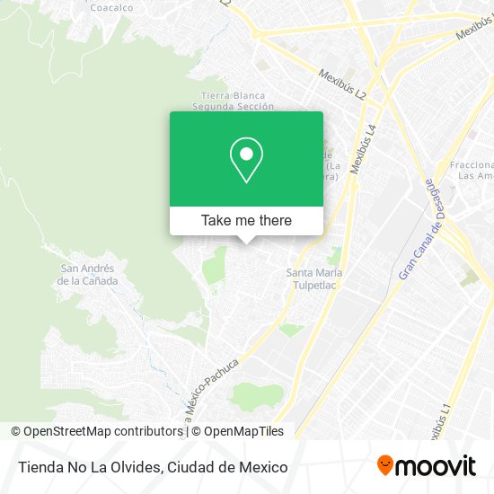 Mapa de Tienda No La Olvides