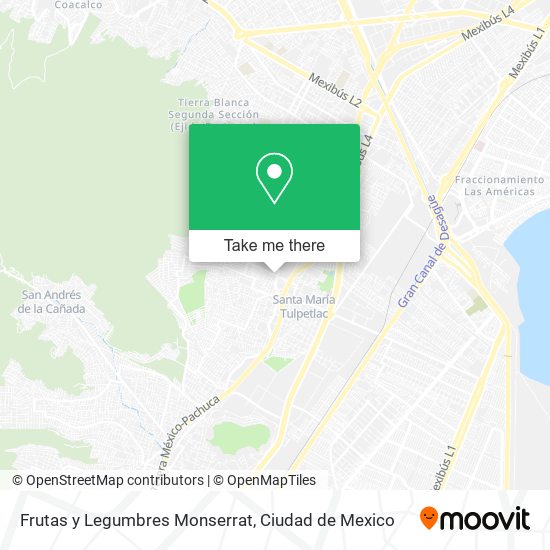 Mapa de Frutas y Legumbres Monserrat