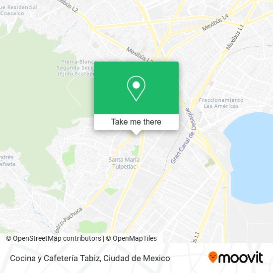 Mapa de Cocina y Cafetería Tabiz