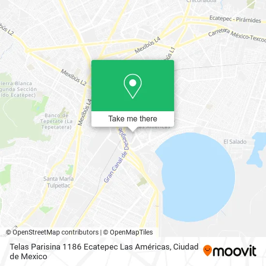 Telas Parisina 1186 Ecatepec Las Américas map