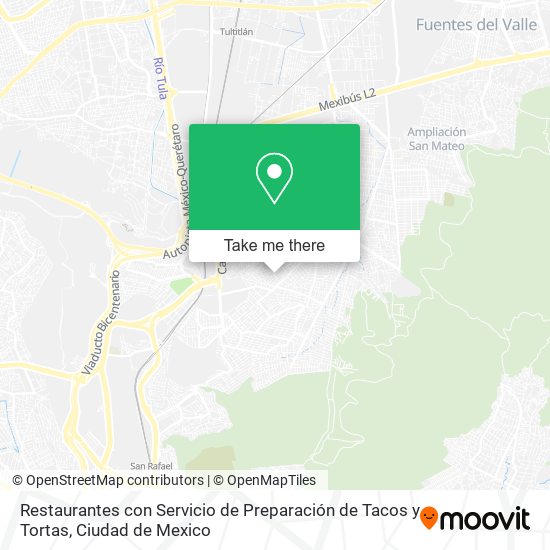Mapa de Restaurantes con Servicio de Preparación de Tacos y Tortas