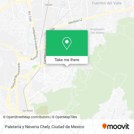 Mapa de Paletería y Neveria Chely