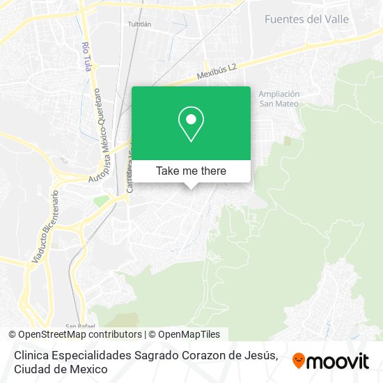 Mapa de Clinica Especialidades Sagrado Corazon de Jesús