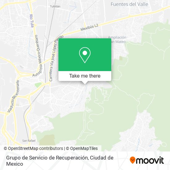 Mapa de Grupo de Servicio de Recuperación