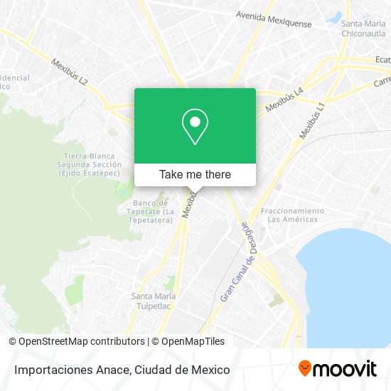 Importaciones Anace map