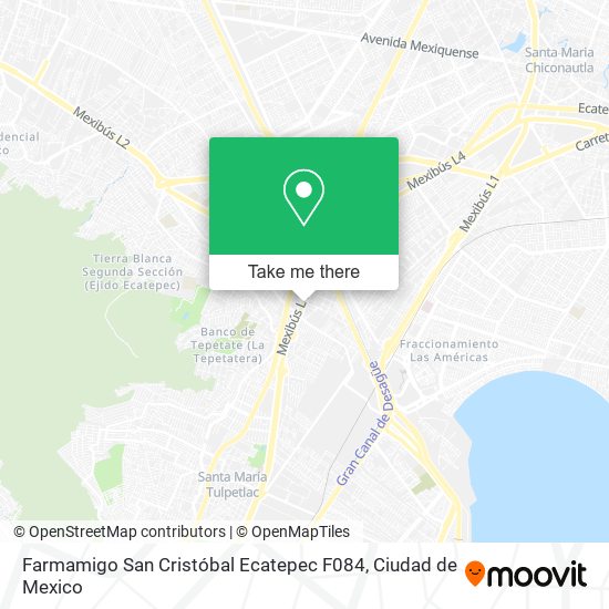 Mapa de Farmamigo San Cristóbal Ecatepec F084