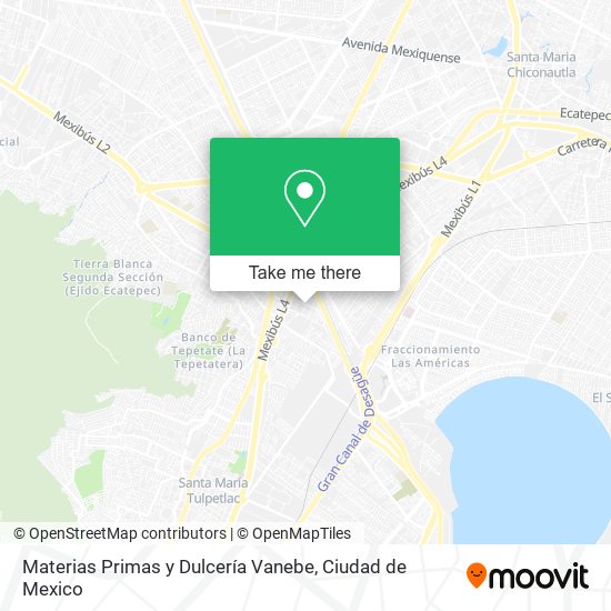 Materias Primas y Dulcería Vanebe map
