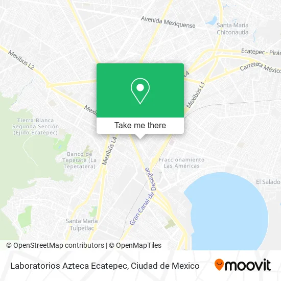 Mapa de Laboratorios Azteca Ecatepec