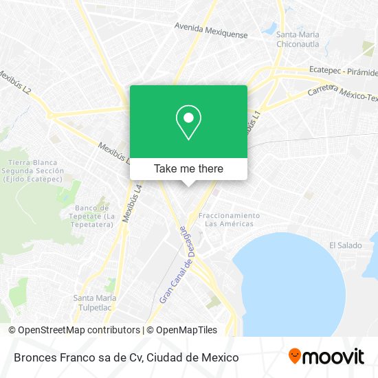 Mapa de Bronces Franco sa de Cv
