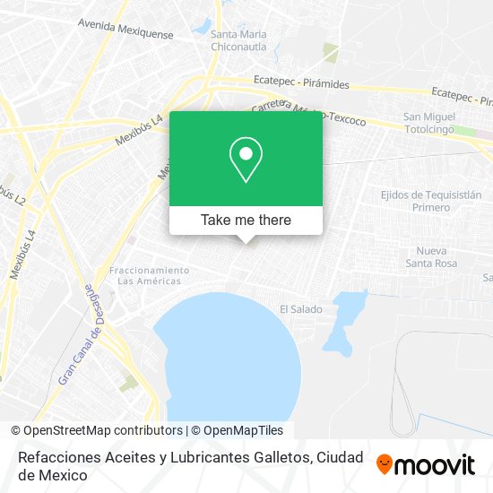 Mapa de Refacciones Aceites y Lubricantes Galletos