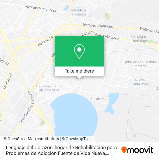 Mapa de Lenguaje del Corazon, hogar de Rehabilitacion para Problemas de Adicción Fuente de Vida Nueva