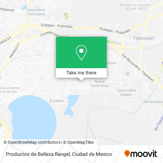Productos de Belleza Rangel map