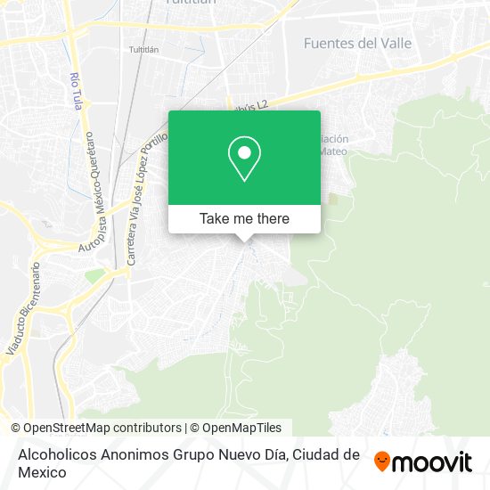 Mapa de Alcoholicos Anonimos Grupo Nuevo Día