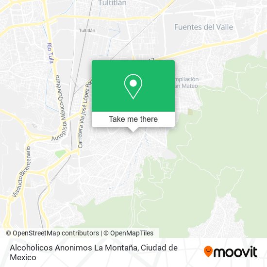 Alcoholicos Anonimos La Montaña map
