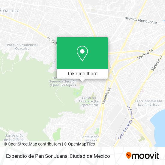 Expendio de Pan Sor Juana map