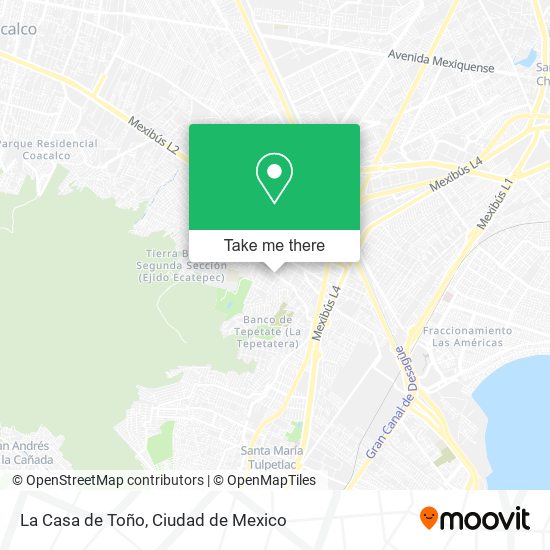 La Casa de Toño map