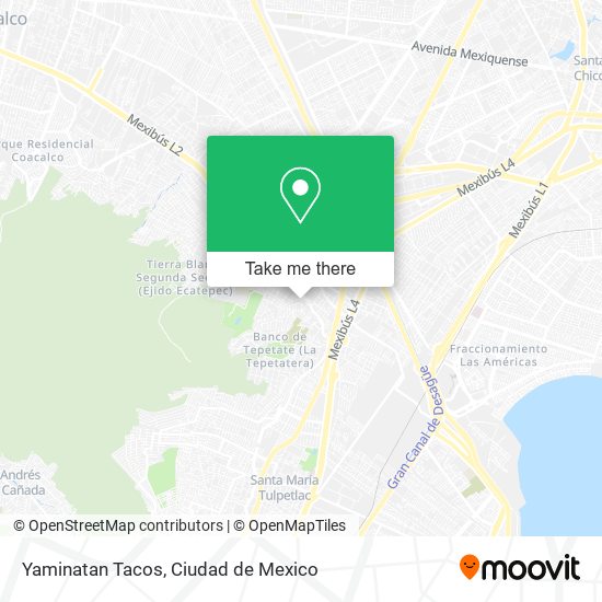 Mapa de Yaminatan Tacos