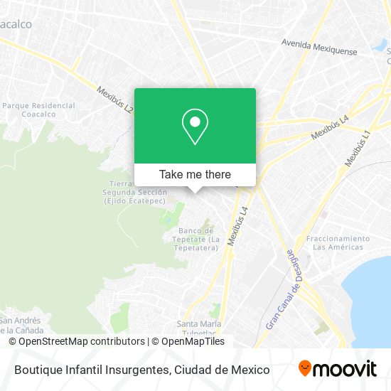 Mapa de Boutique Infantil Insurgentes