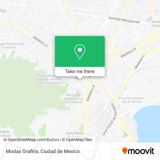 Modas Grafitis map