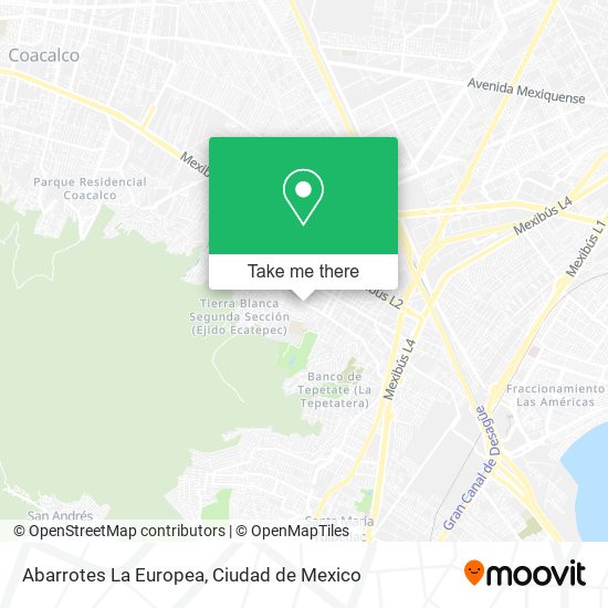 Abarrotes La Europea map