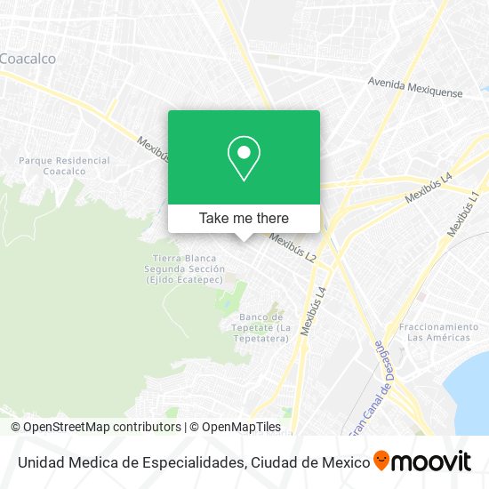 Unidad Medica de Especialidades map