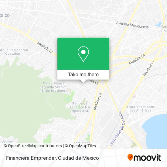 Mapa de Financiera Emprender